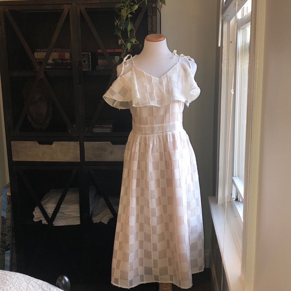 White checkered dress